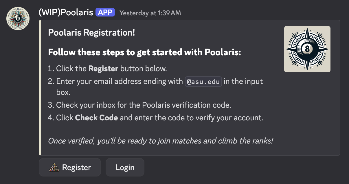 Registration Embed